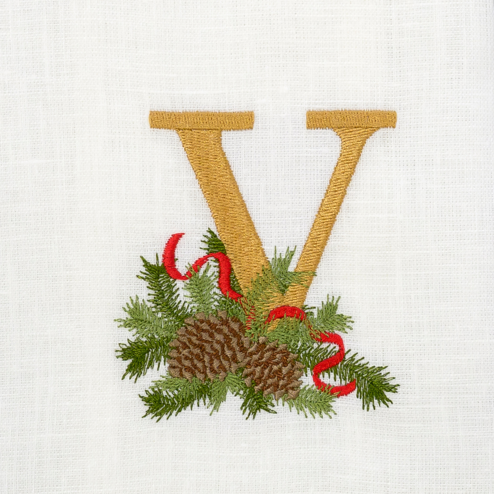 Winter Pine Monogram Towel - New