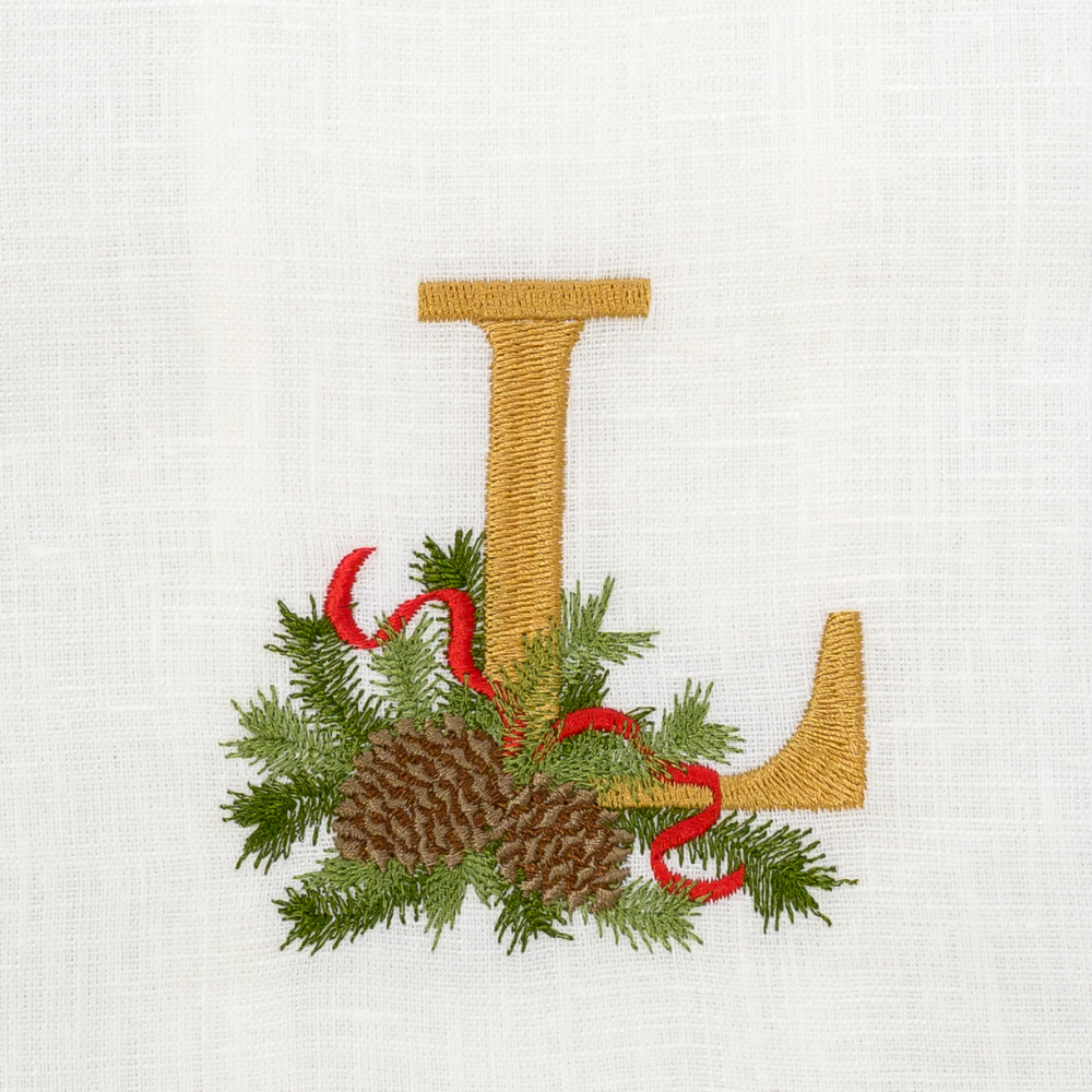 Winter Pine Monogram Towel - New