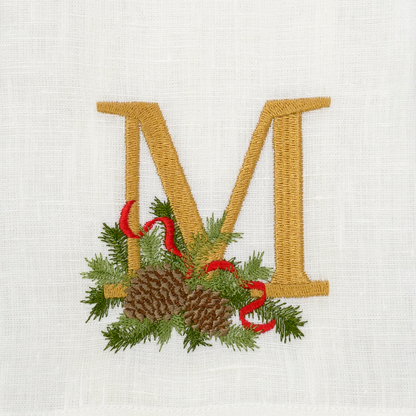 Winter Pine Monogram Towel - New