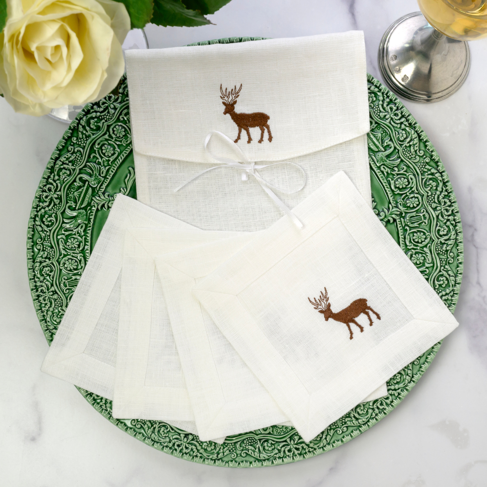 Tiny Deer Cocktail Napkin Set - New