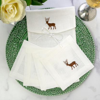 Tiny Deer Cocktail Napkin Set - New