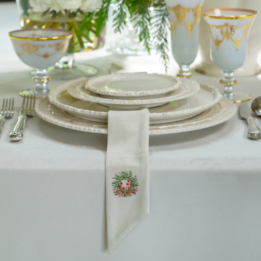 Mini Wreath Napkin Sash - New