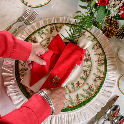 Mini Wreath Napkin Sash - New