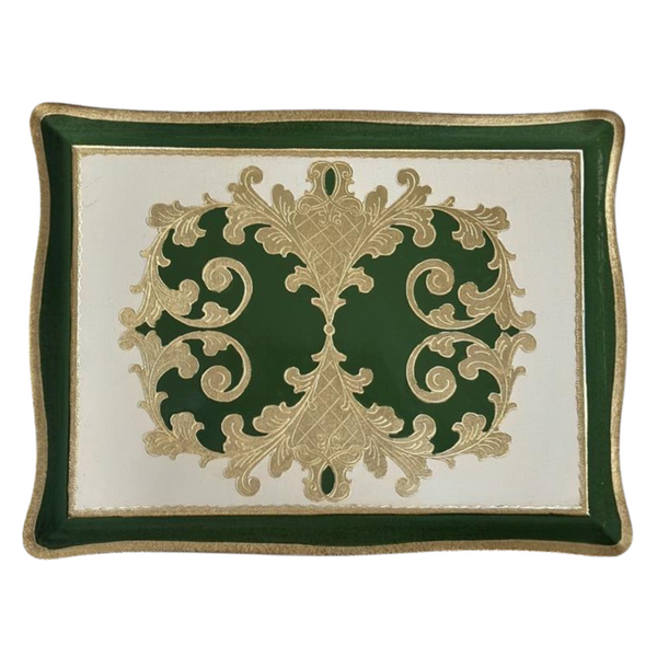 Florentino Baroque Rectangular Tray | Handmade Italian Wood Tray