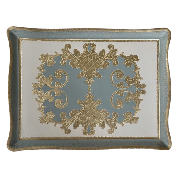 Florentino Baroque Rectangular Tray | Handmade Italian Wood Tray