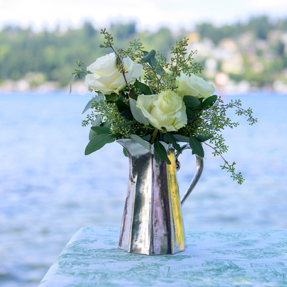 Vintage Tall Scalloped Pitcher