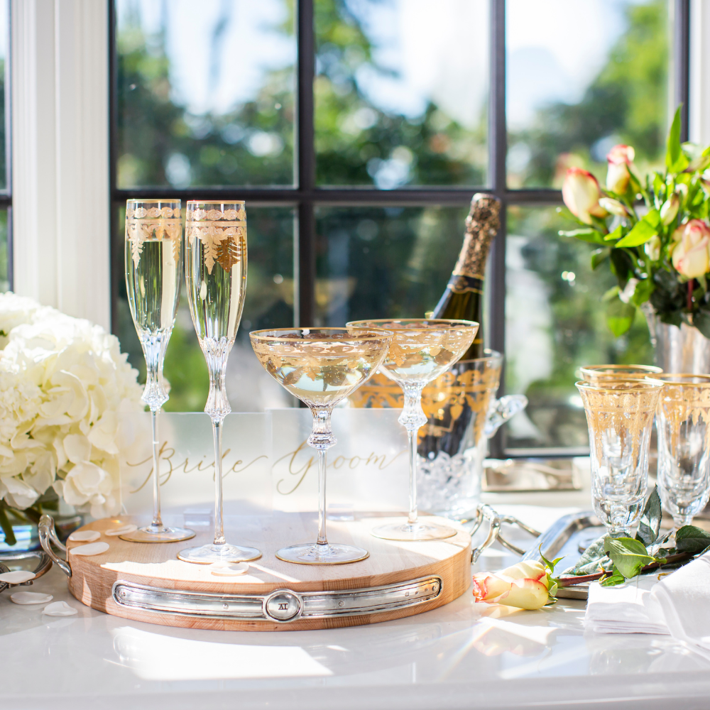 Vetro Gold Wedding Coupe Set