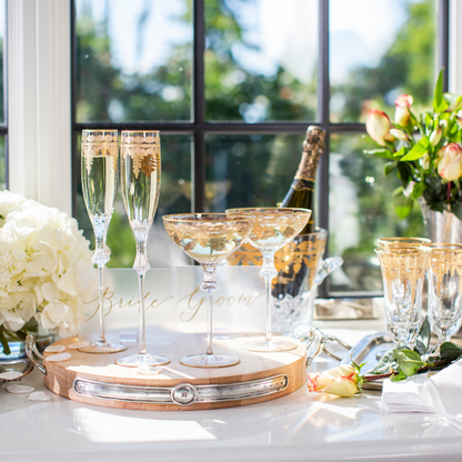 Vetro Gold Wedding Coupe Set