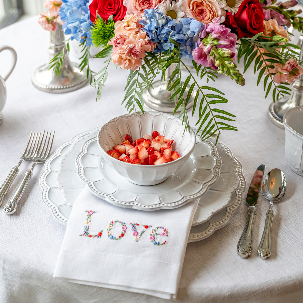 Bella Bianca Beaded Salad/Dessert Plate