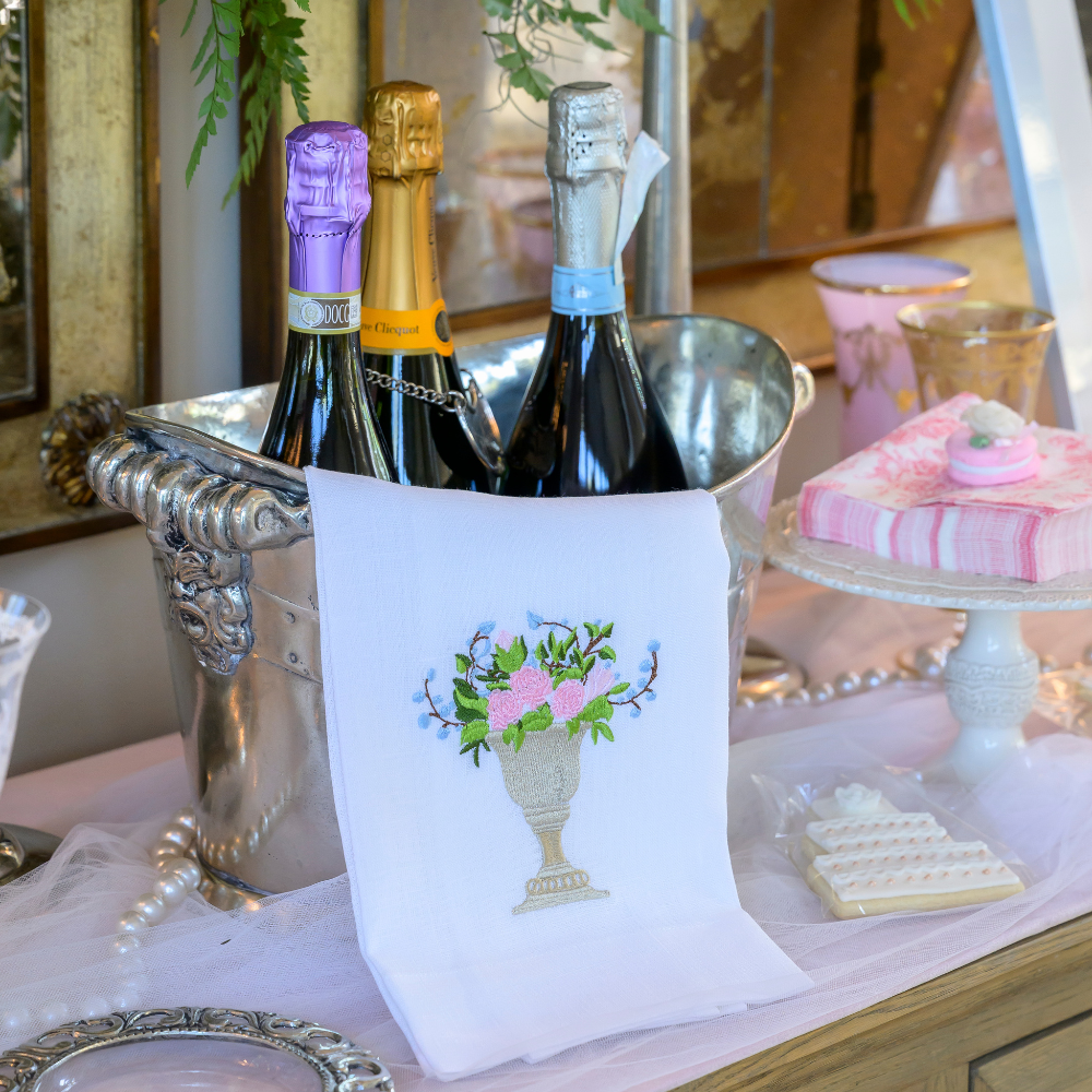 Pink Rose Urna Fiorita Towel