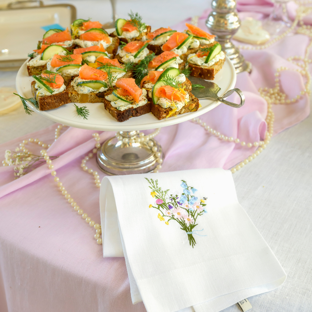 Wildflower Bouquet Linen Towel