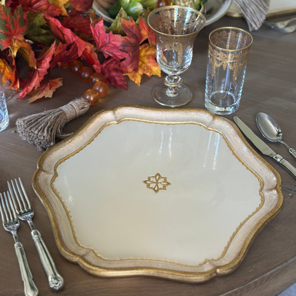 Florentino Baroque Wooden Charger/Tray - NEW