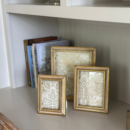 Florentino Wooden Beaded Gold Picture Frame - Website Exclusive - New