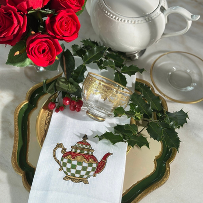 Christmas Teapot Towel - New