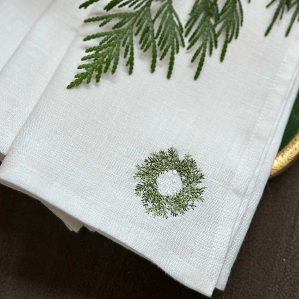 Mini Wreath Napkin Set - New