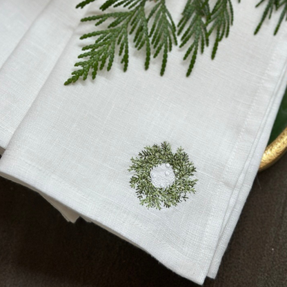 Mini Wreath Napkin Set - New