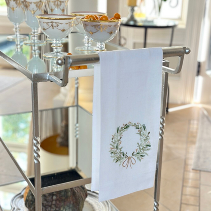Farmers Market Wreath Linen Towel