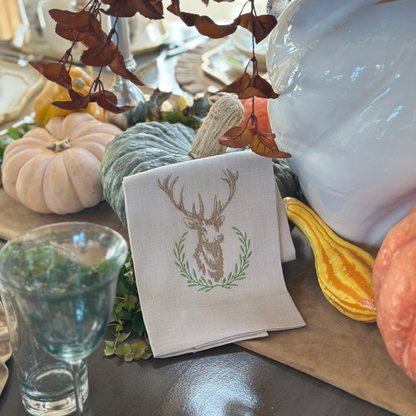 Laurel Wreath Stag Towel