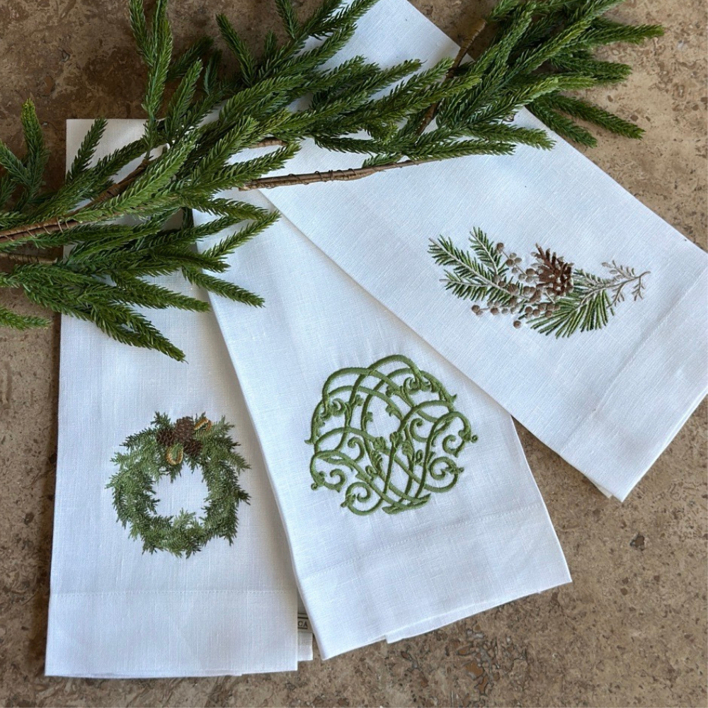 Fall Sprig Linen Linen Towel