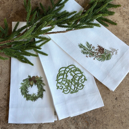 Fall Sprig Linen Linen Towel
