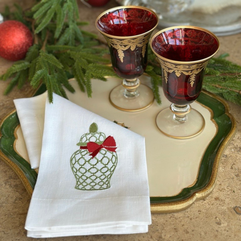 Holiday Ginger Jar Linen Towel