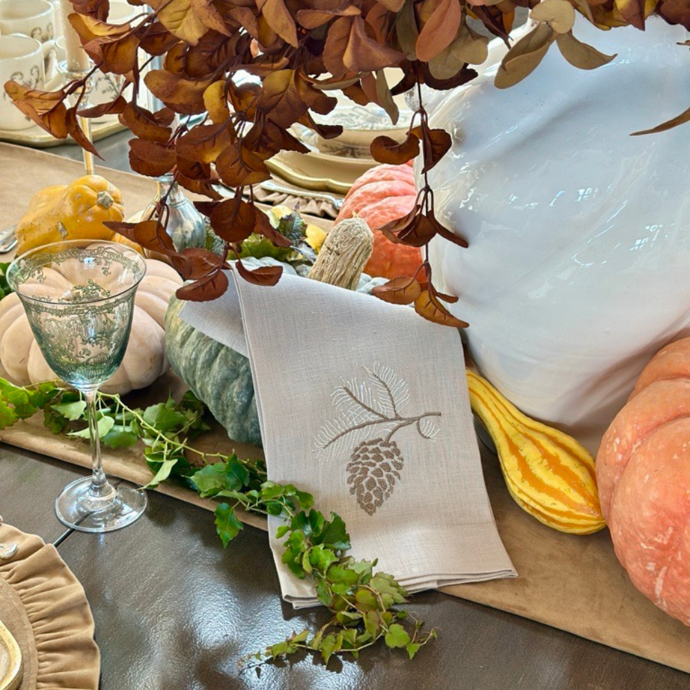 Pinecone Soft Flax Linen Towel