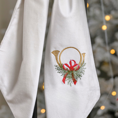 Holiday Horn with Sash Velvet Sash - New