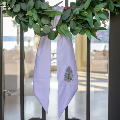 Pine Tree Velvet Sash - New