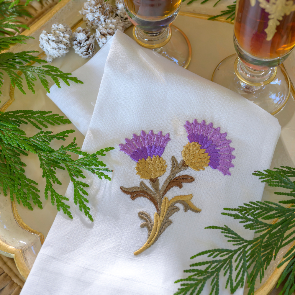 Arte Italica Thistle Linen Towel - Thumbnail 2