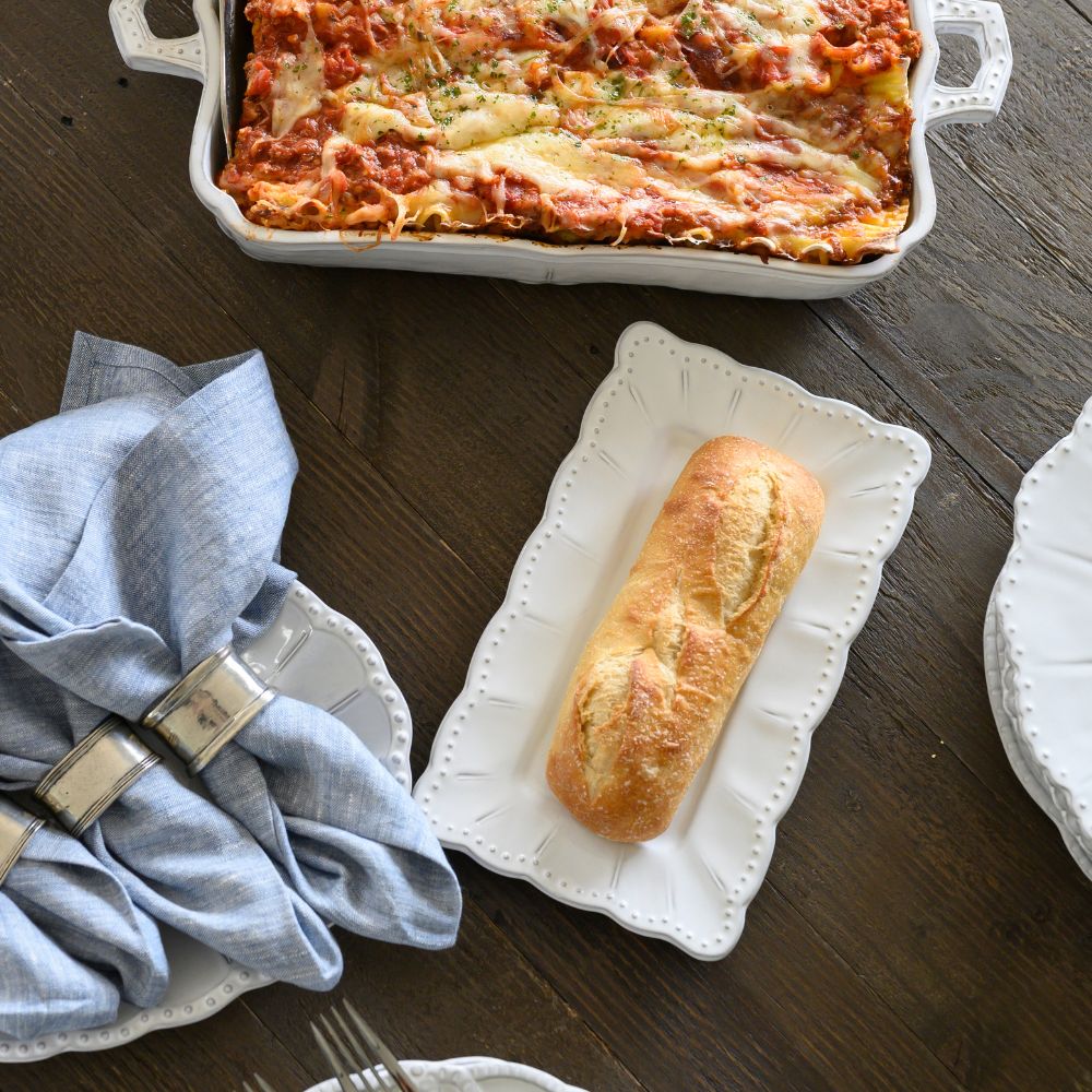 Bella Bianca Small Rectangular Platter