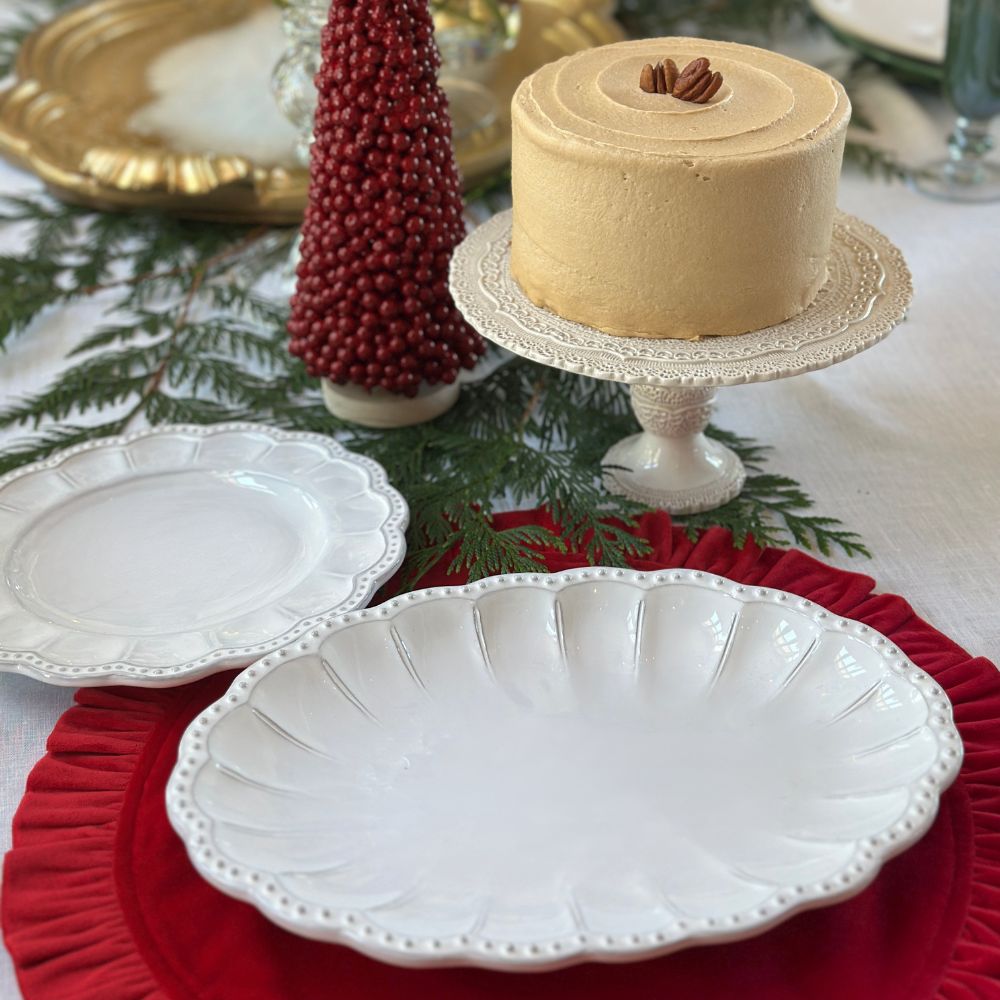 Bella Bianca Beaded Platter