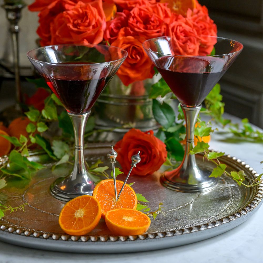 Martini Crown Pick Set | Pewter Cocktail Garnish Picks | Arte Italica