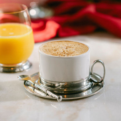 Tuscan Cappuccino Cup & Saucer with Spoon