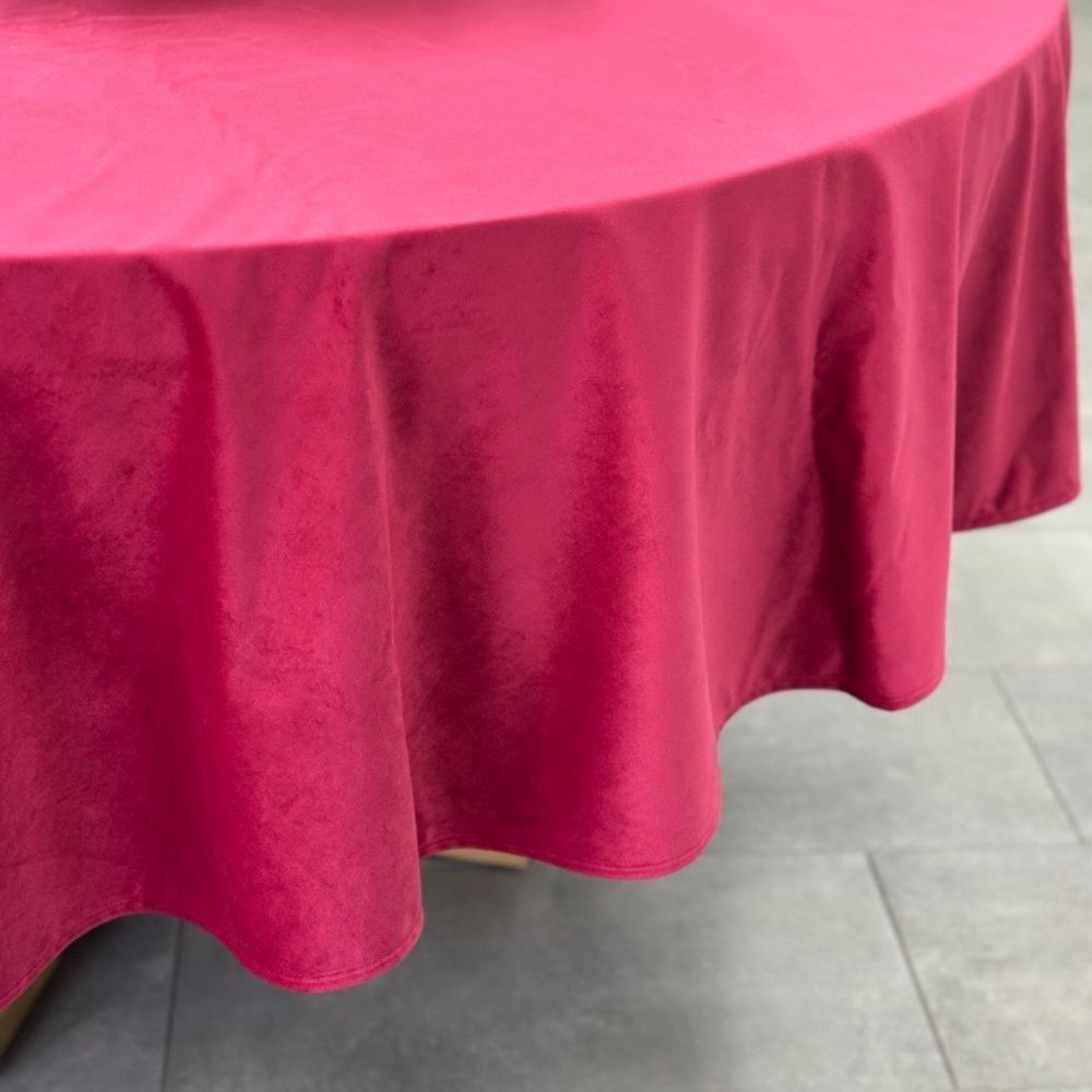 90" Round Velvet Tablecloth