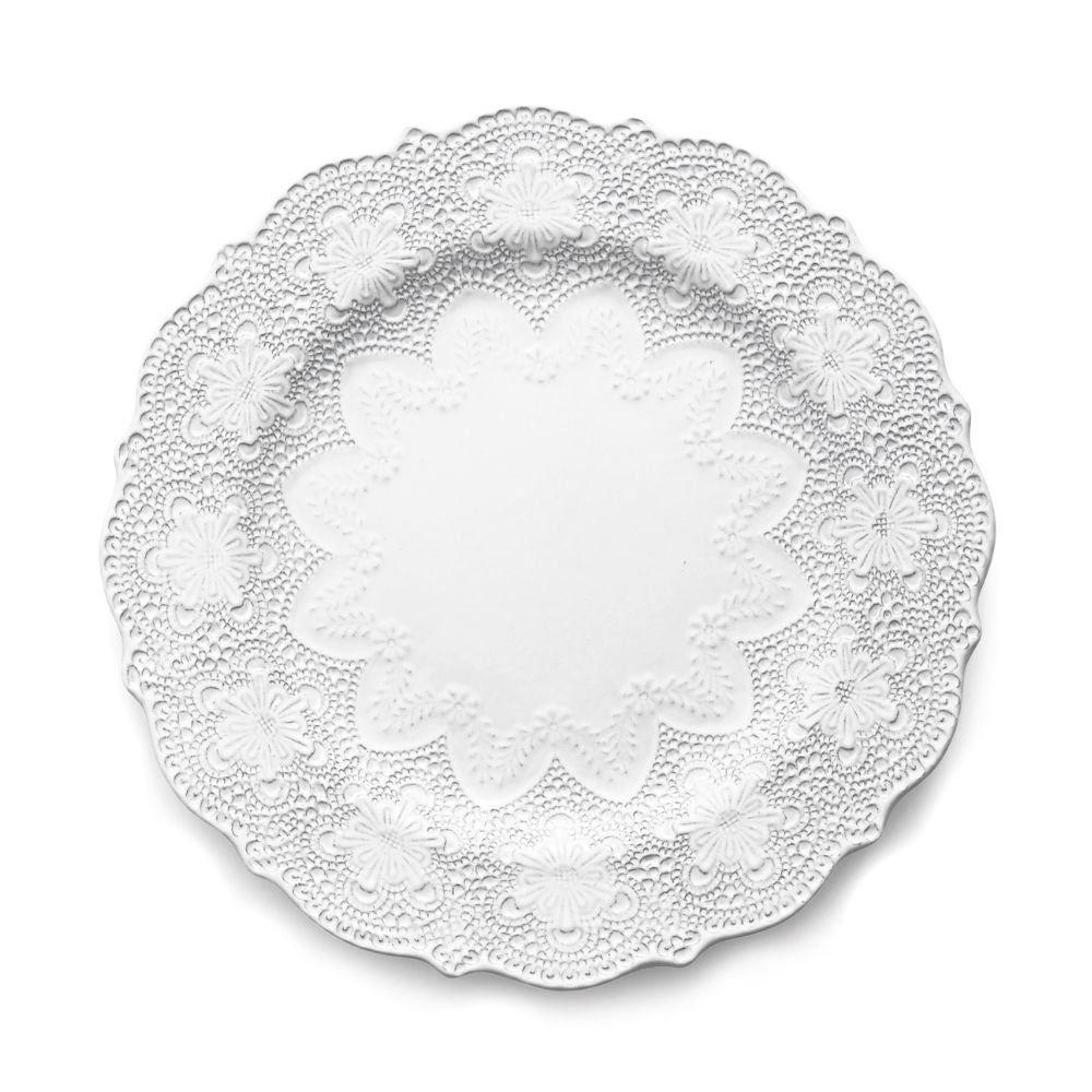 Merletto White Dinner Plate