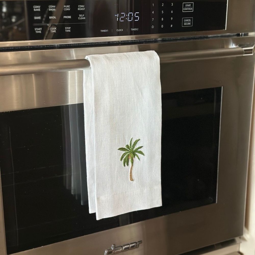 Palm Tree Linen Towel - New