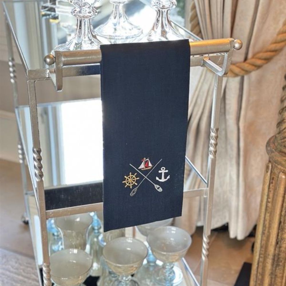 Nautical Crest Linen Towel - New