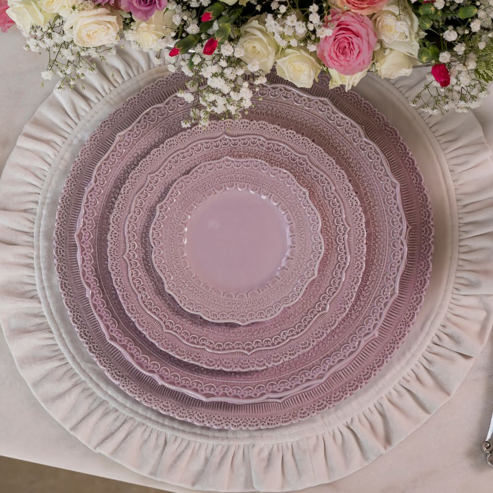 Finezza Rosa Pink Bread / Canapé Plate - NEW