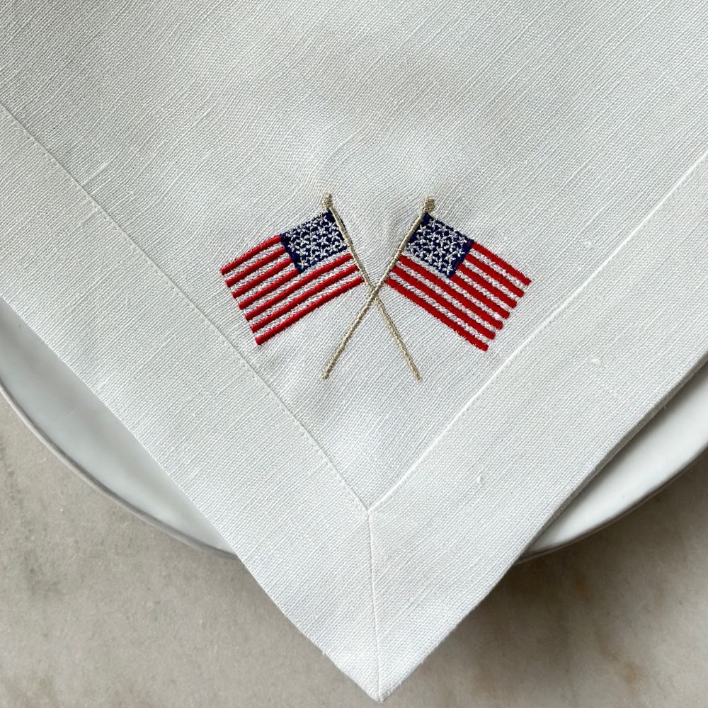 American Flags Large Napkin
