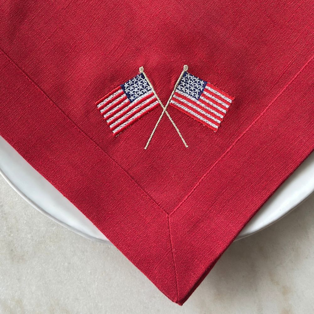 American Flags Large Napkin