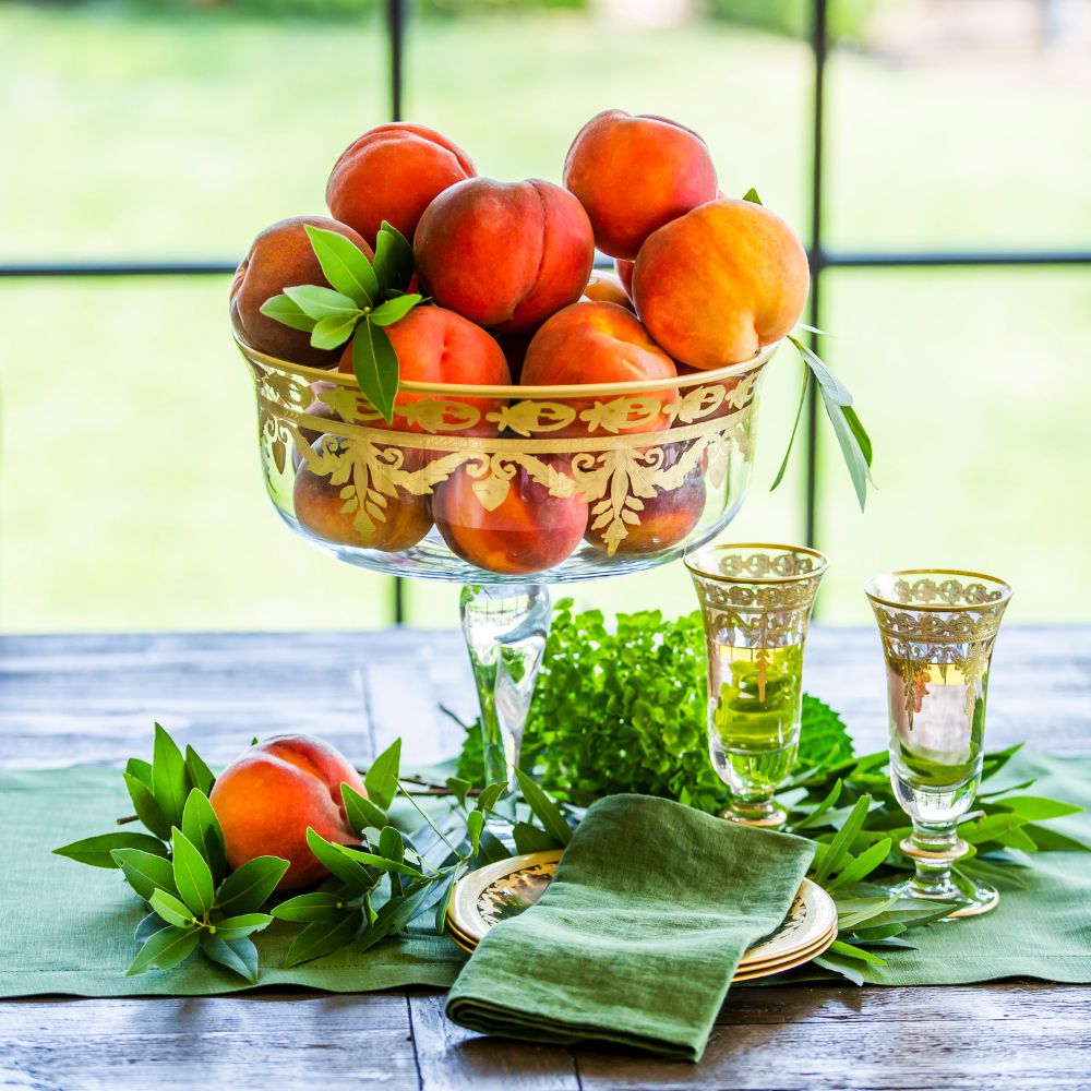 Vetro Gold Tall Footed Serving Compote