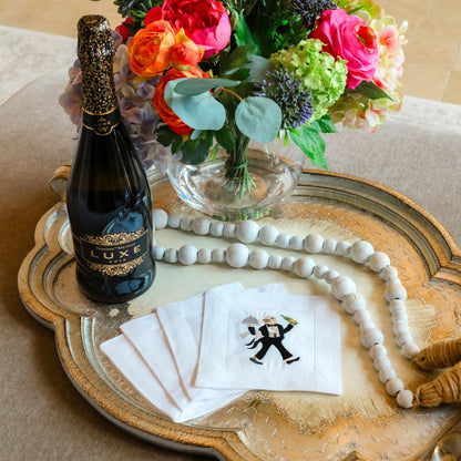 Tuxedo Toast Linen Cocktail Napkin Set - New