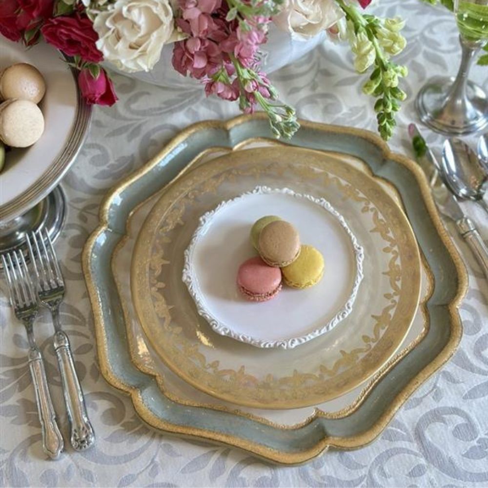 Florentino Baroque Wooden Charger/Tray | Hand-Painted Italian Wood