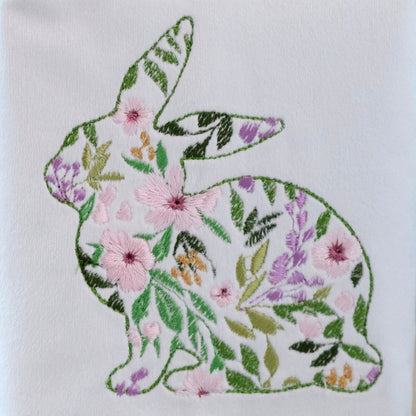 Garden Bunny White Velvet Tissue Box Cover - New