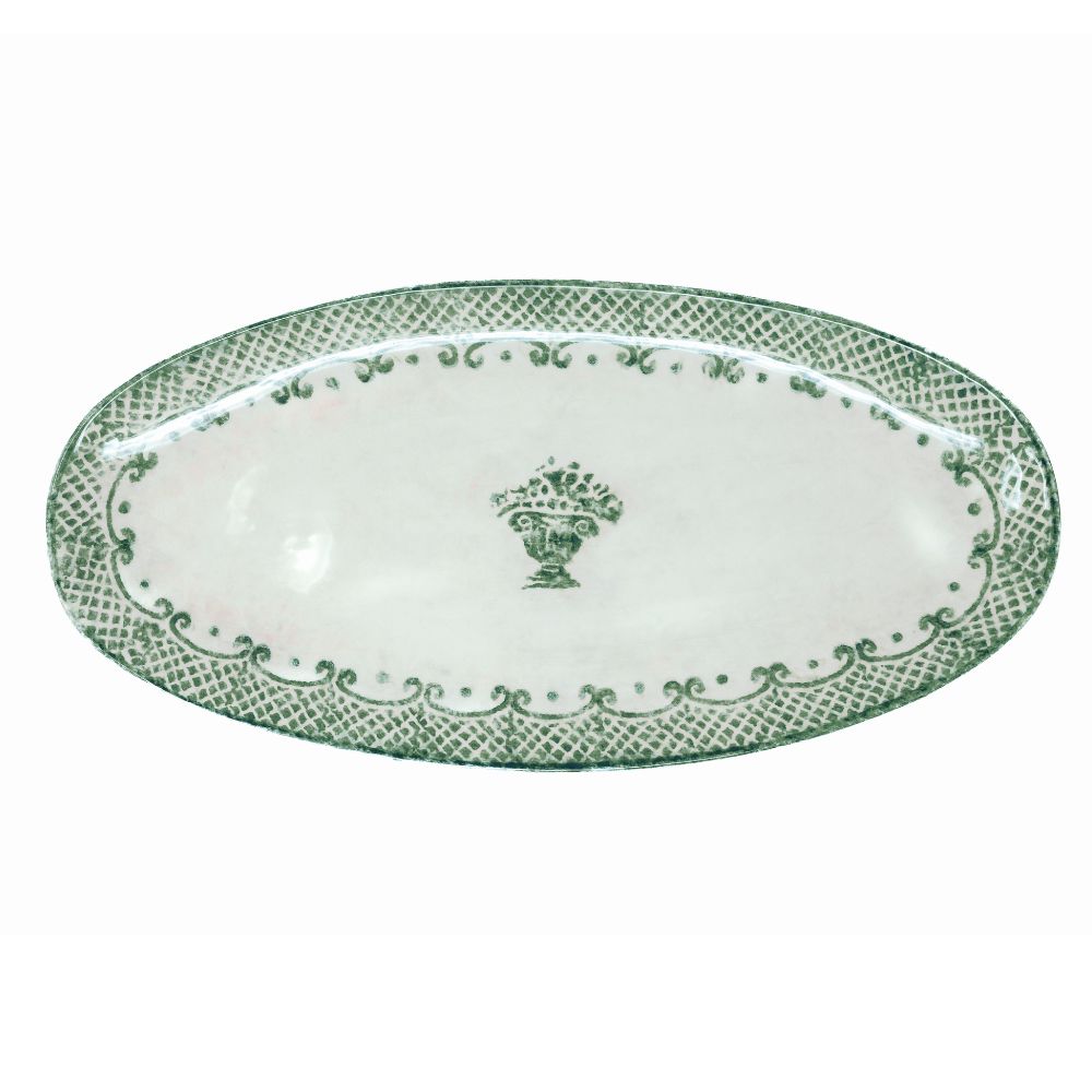 Burano Green Oval Platter