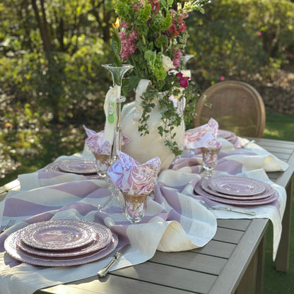 Portofino Bold Stripe Linen Table Square