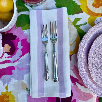 Portofino Bold Stripe Large Linen Napkin
