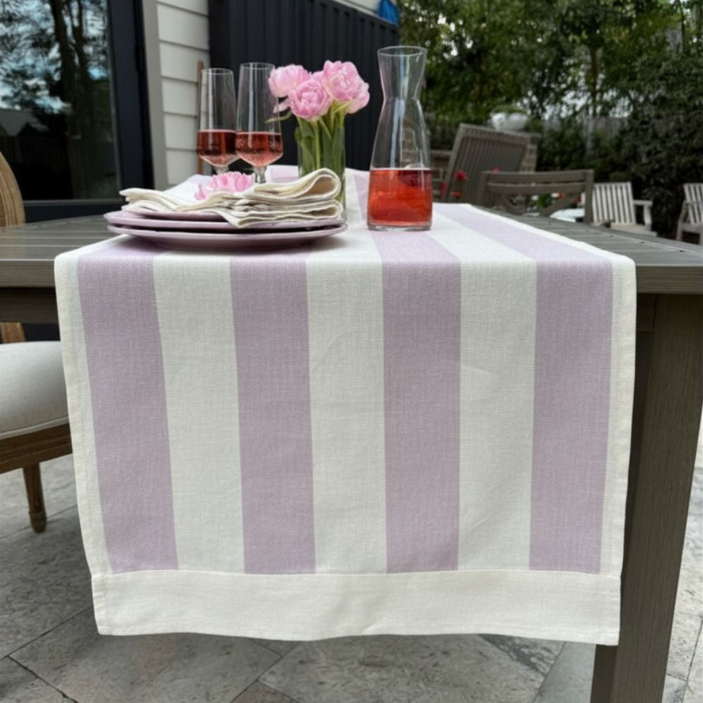 Portofino Bold Stripe Linen Table Runner