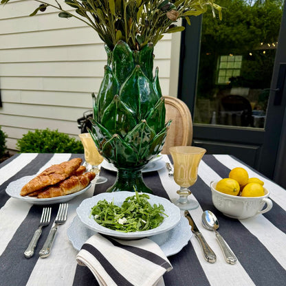Portofino Bold Stripe Linen Table Square