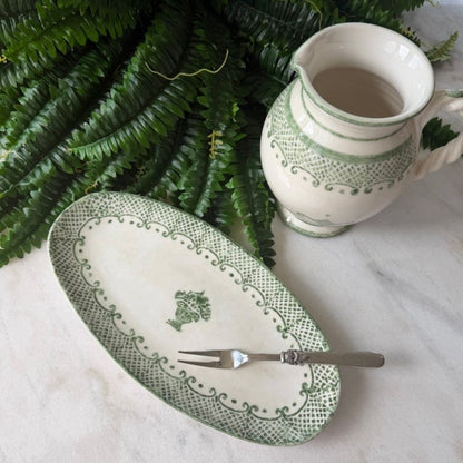 Burano Green Oval Platter